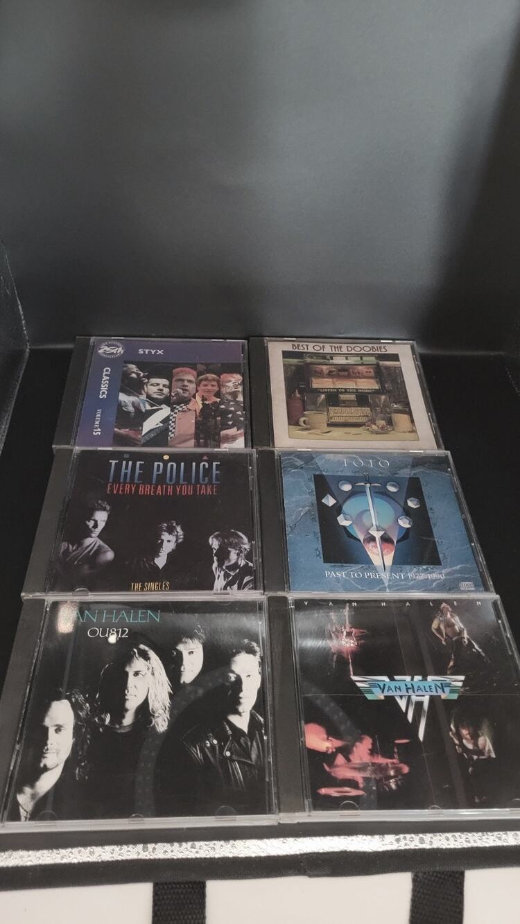 Classic Rock CD Lot 6 Van Halen OU812 Self Titled The Police Toto Styx Doobie...